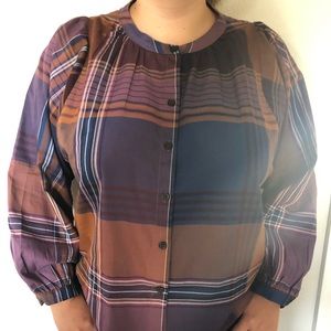 Plaid Dark Button Up